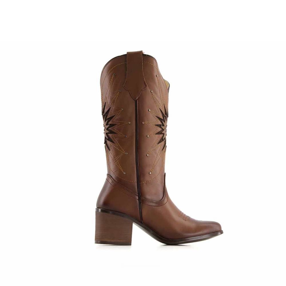 NEW FORASTERO women's leather boots western in brown